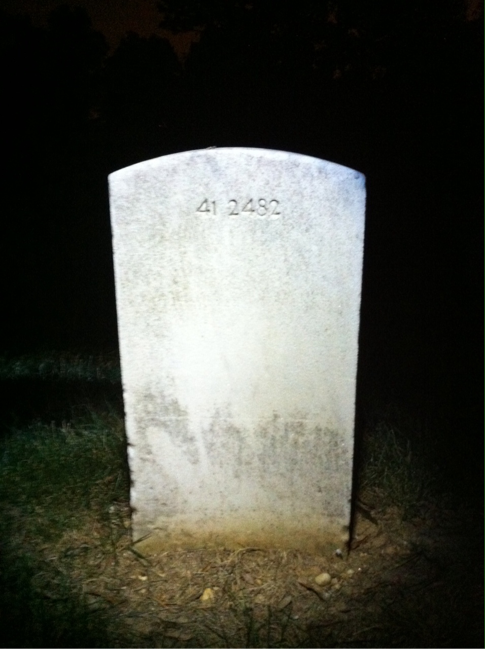 Back of headstone — Walter Moten