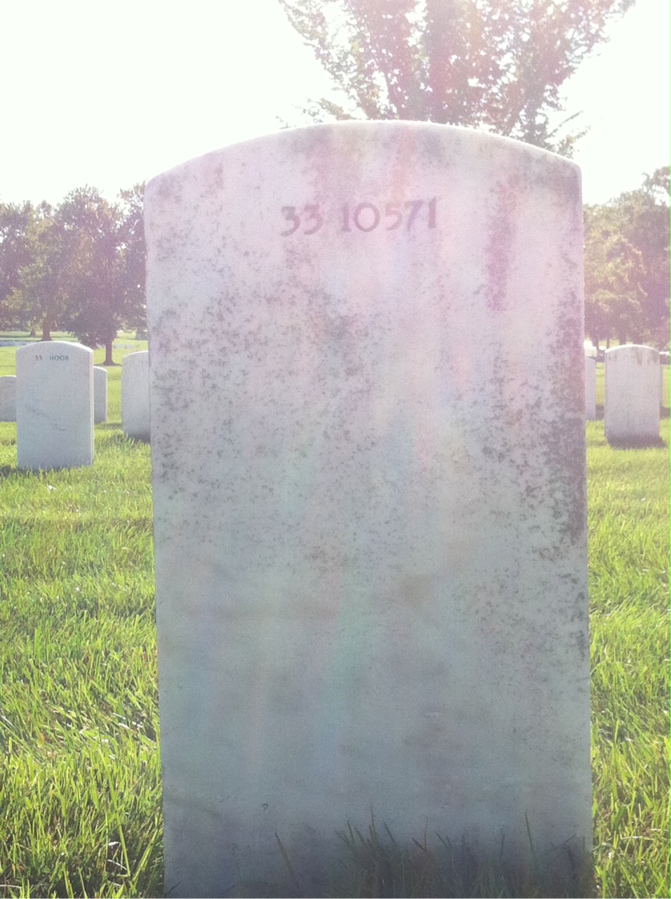 Back of headstone — Elmore Anderson