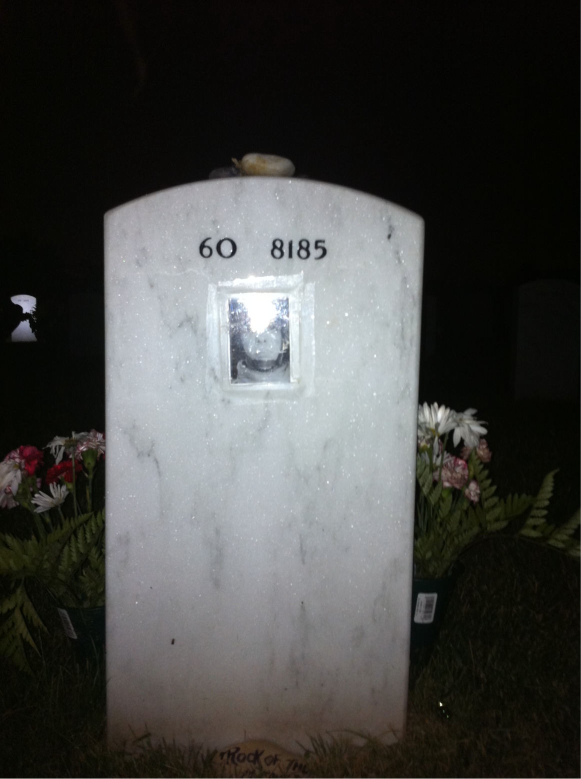 Back of headstone — Kenneth Zeigler
