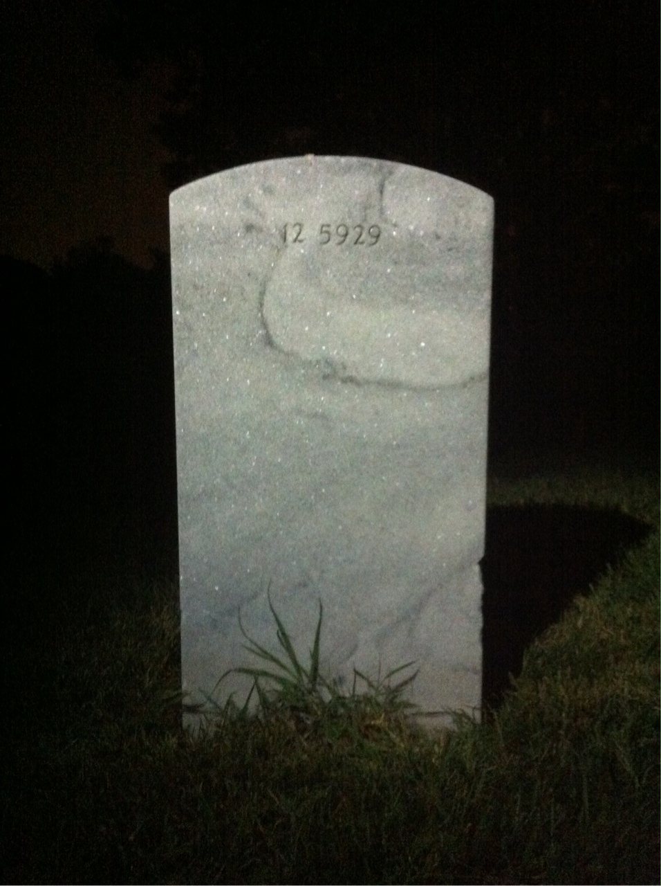 Back of headstone — Paul August