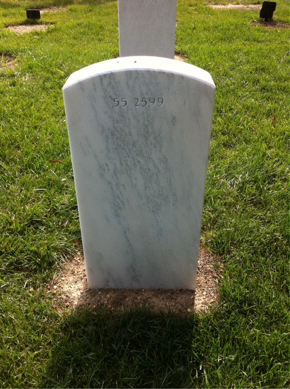 Back of headstone — John Mckee