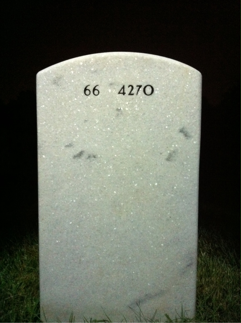 Back of headstone — Shannon Estill