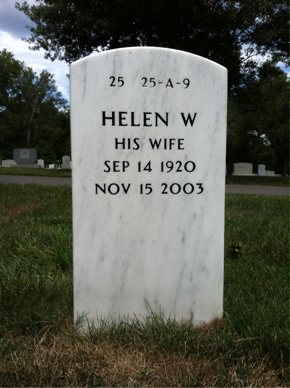 Back of headstone — Charlie Kincaid