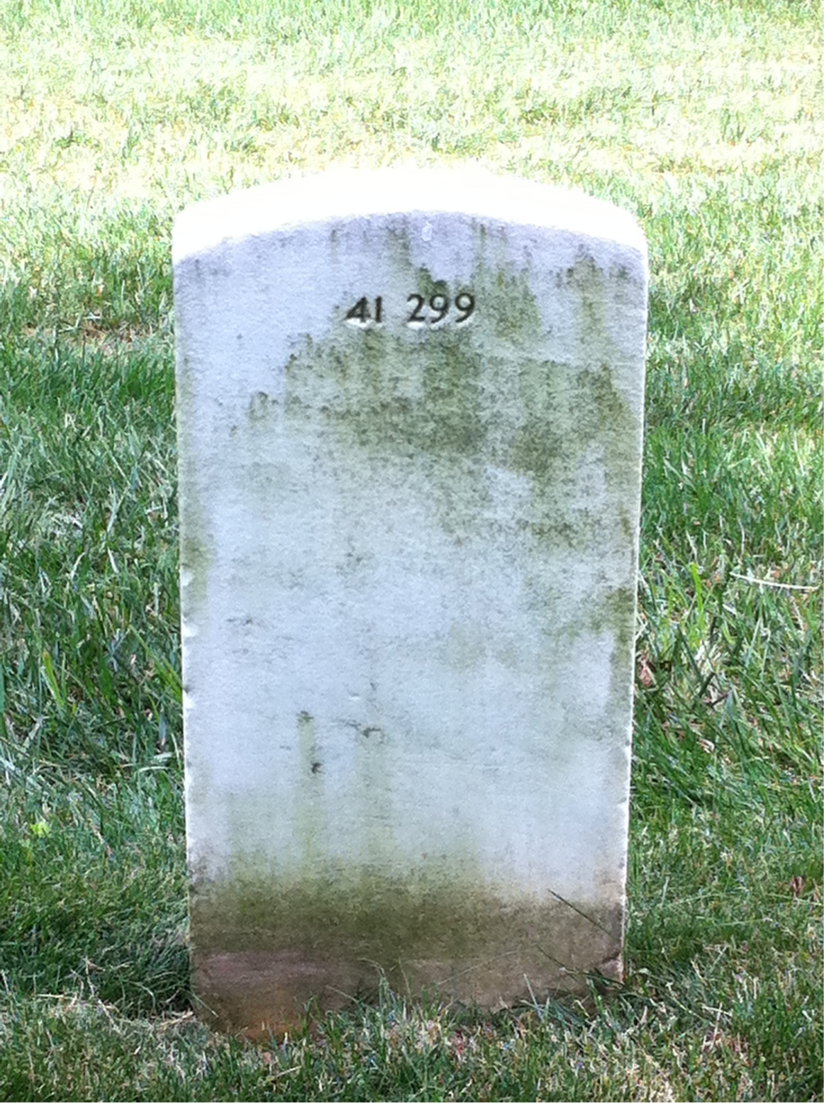 Back of headstone — William Paul Brown