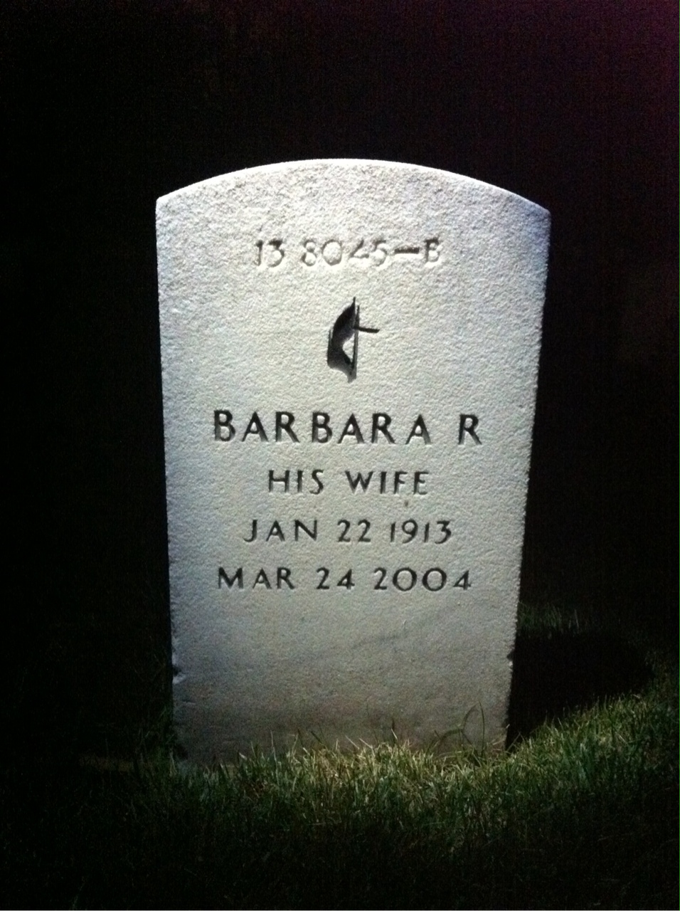 Back of headstone — Frank Gregory