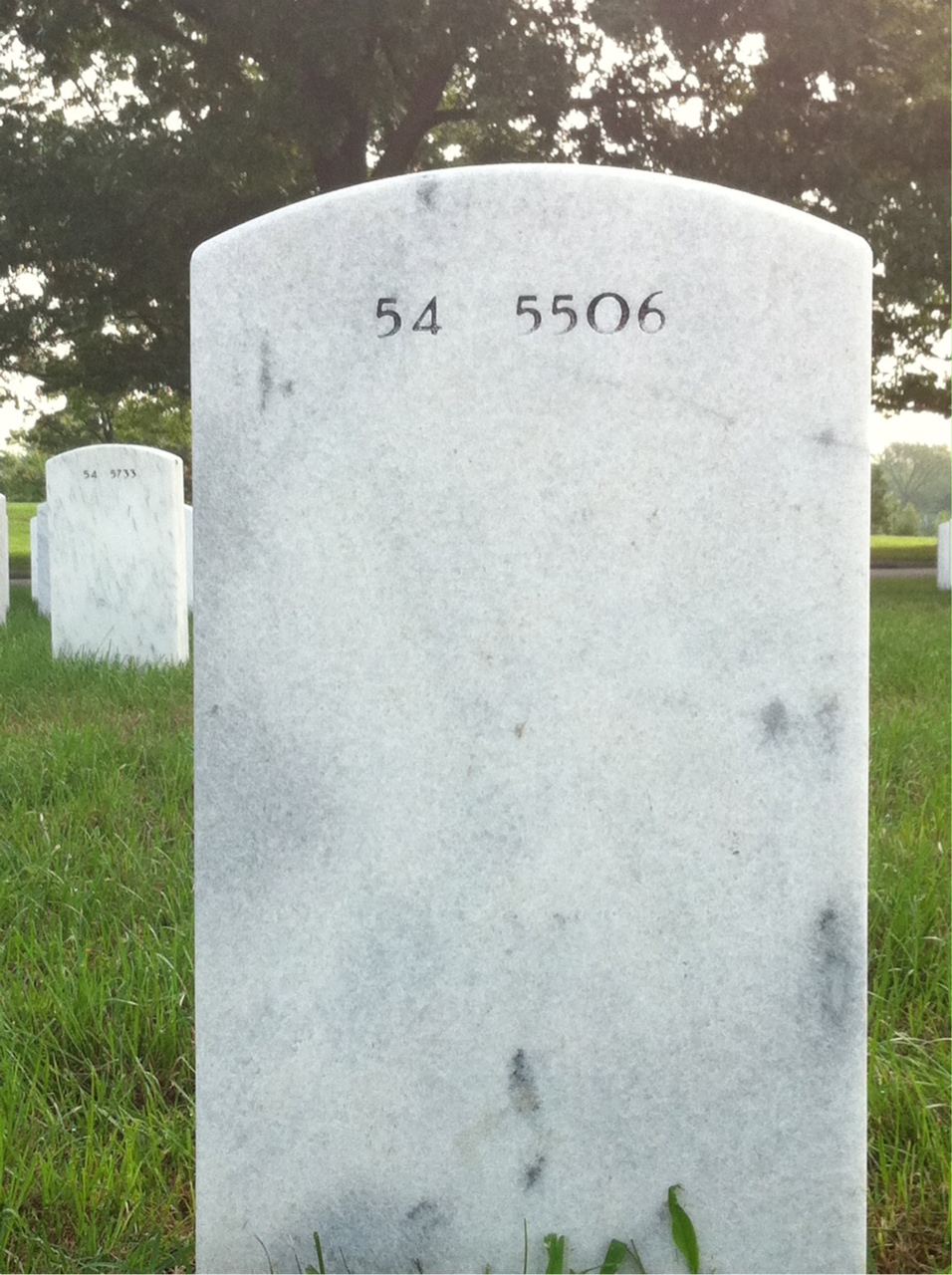 Back of headstone — John Finneran