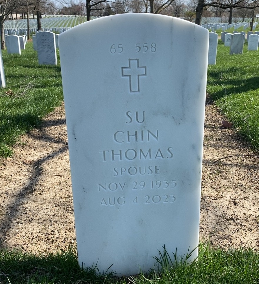 Back of headstone — Wilbur Smith Thomas