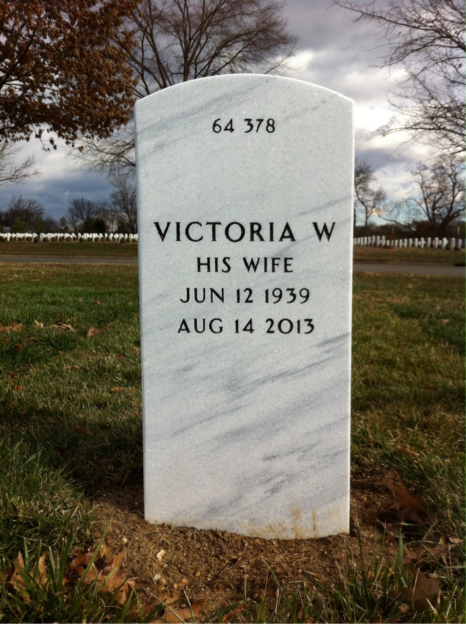 Back of headstone — William Francis Reeve