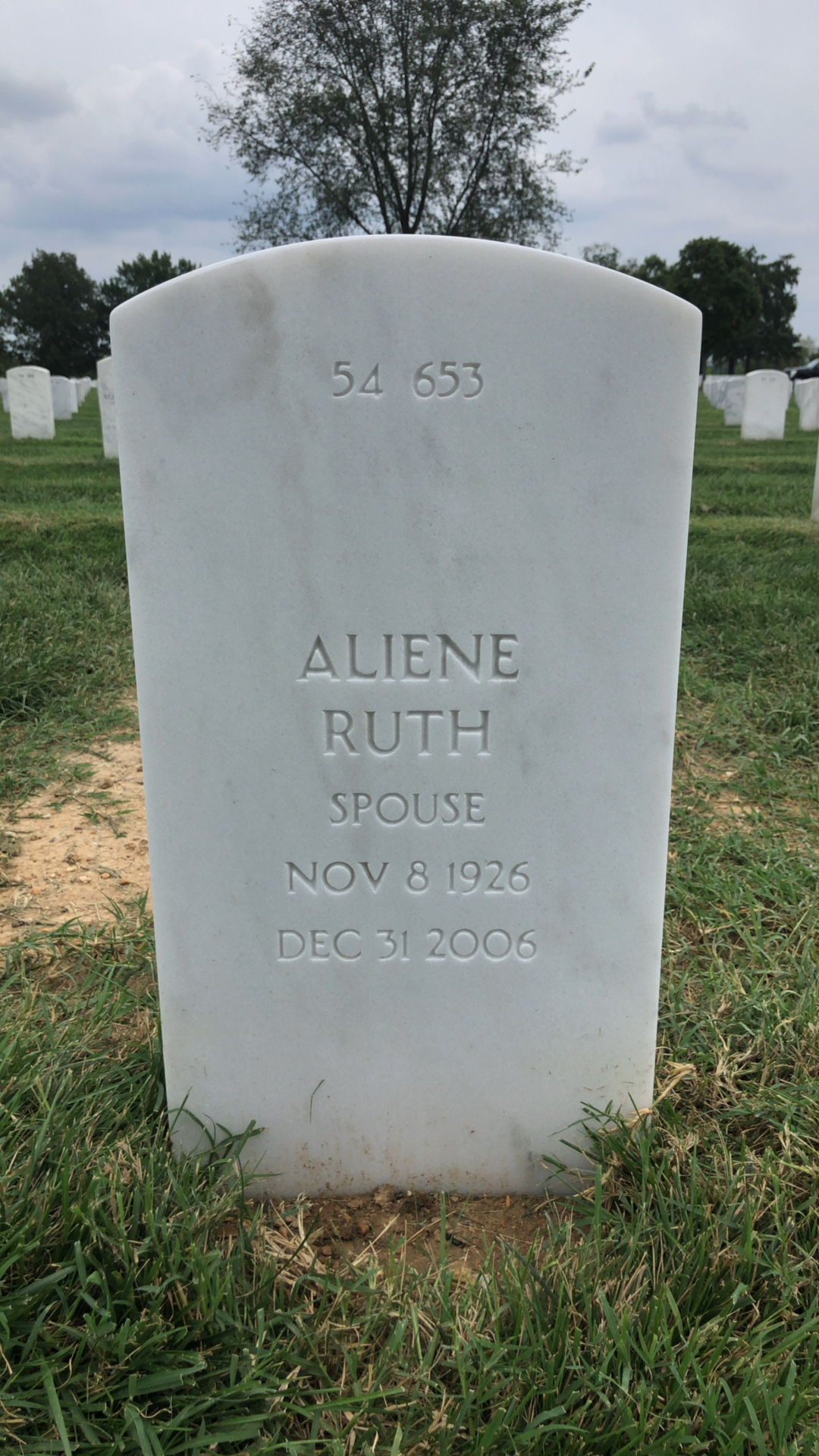 Back of headstone — Edward Motil