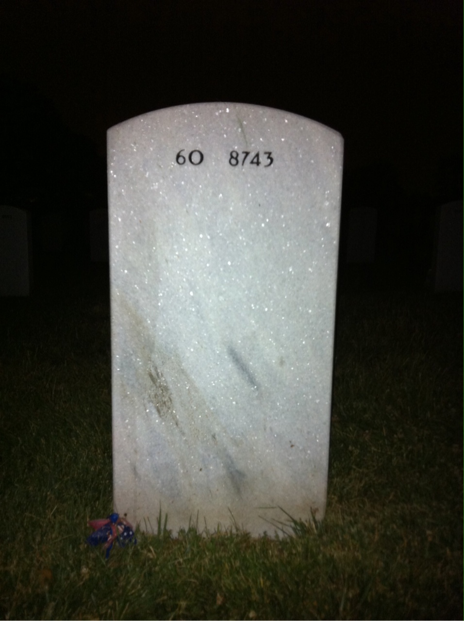 Back of headstone — Anthony Davis