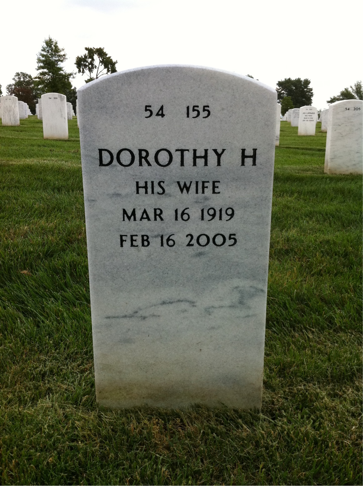 Back of headstone — Robert Massey