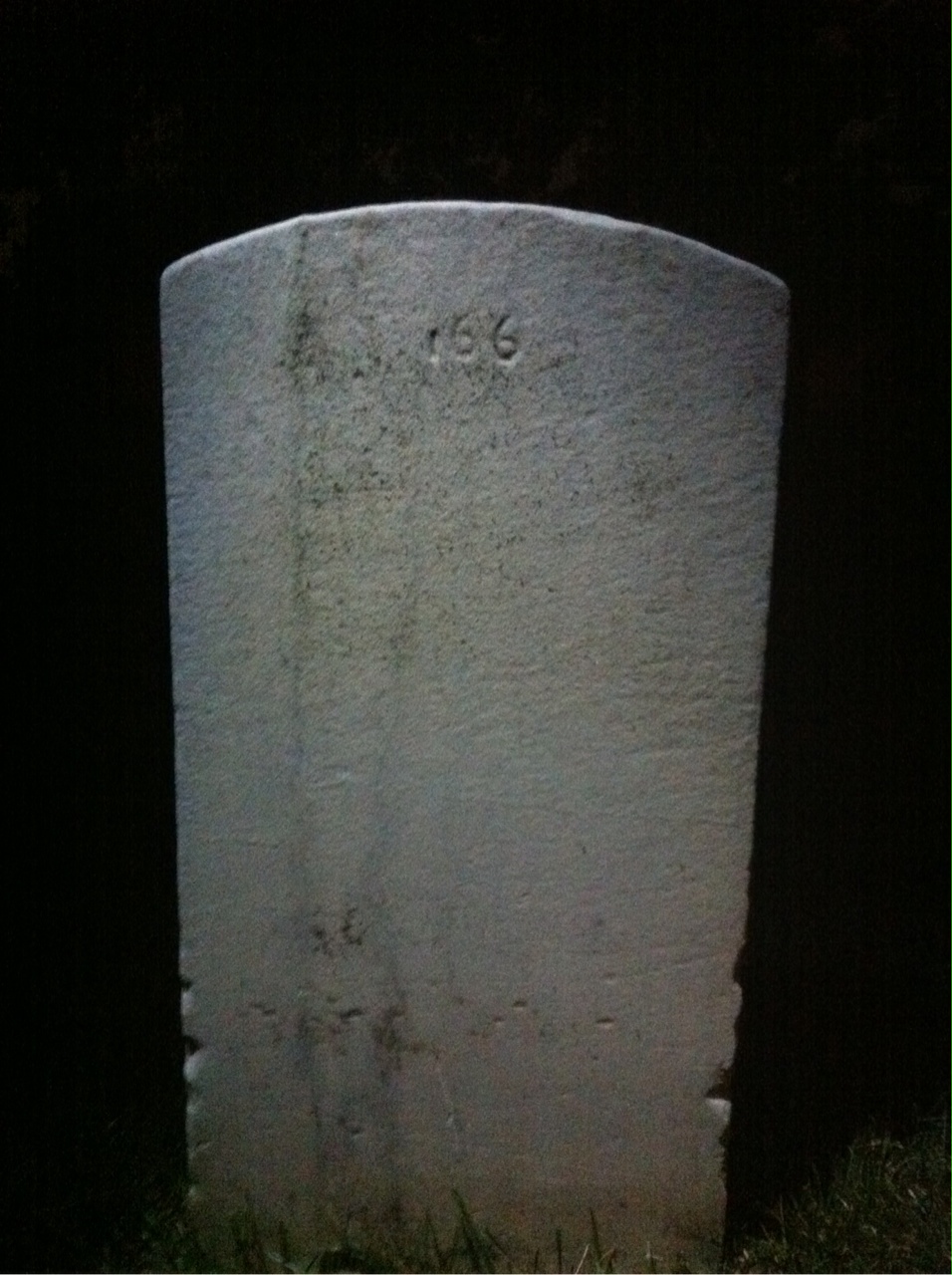 Back of headstone — Infant Munroe