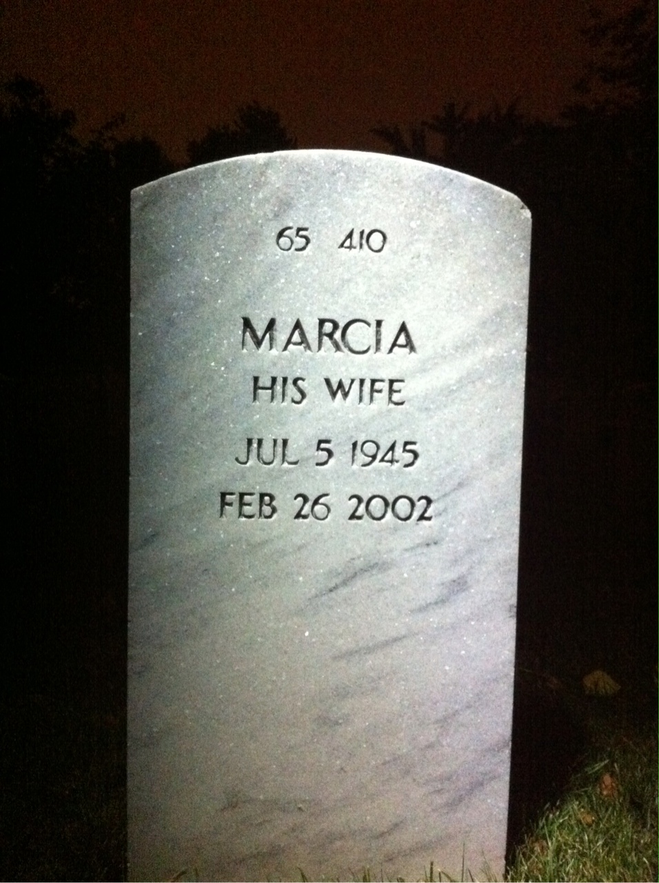 Back of headstone — Walter Fremont Clark