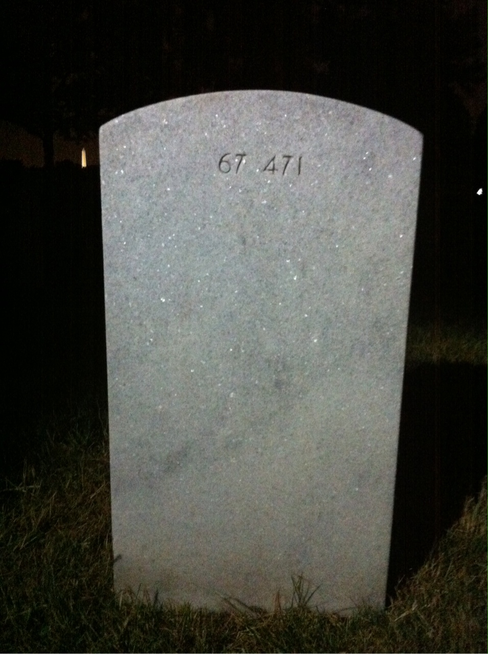 Back of headstone — William Brenant