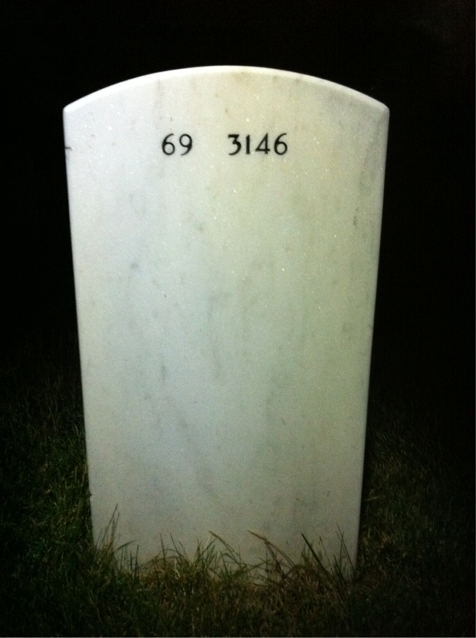 Back of headstone — Eleanor Hunn