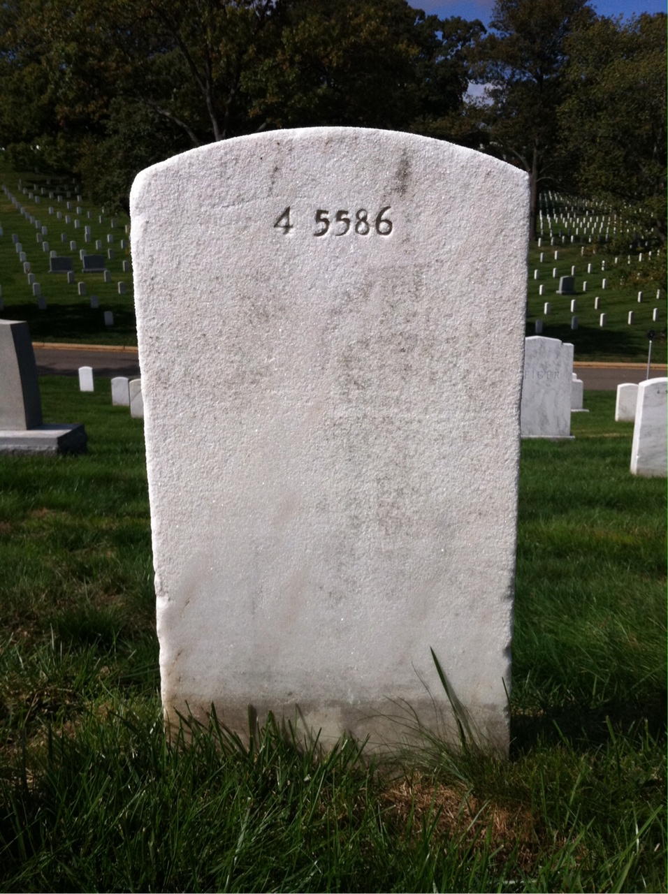 Back of headstone — Stanley Aymond