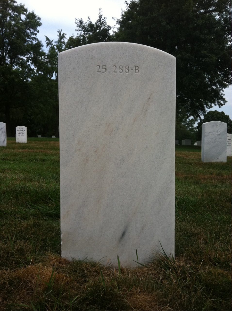Back of headstone — Michael Anderson