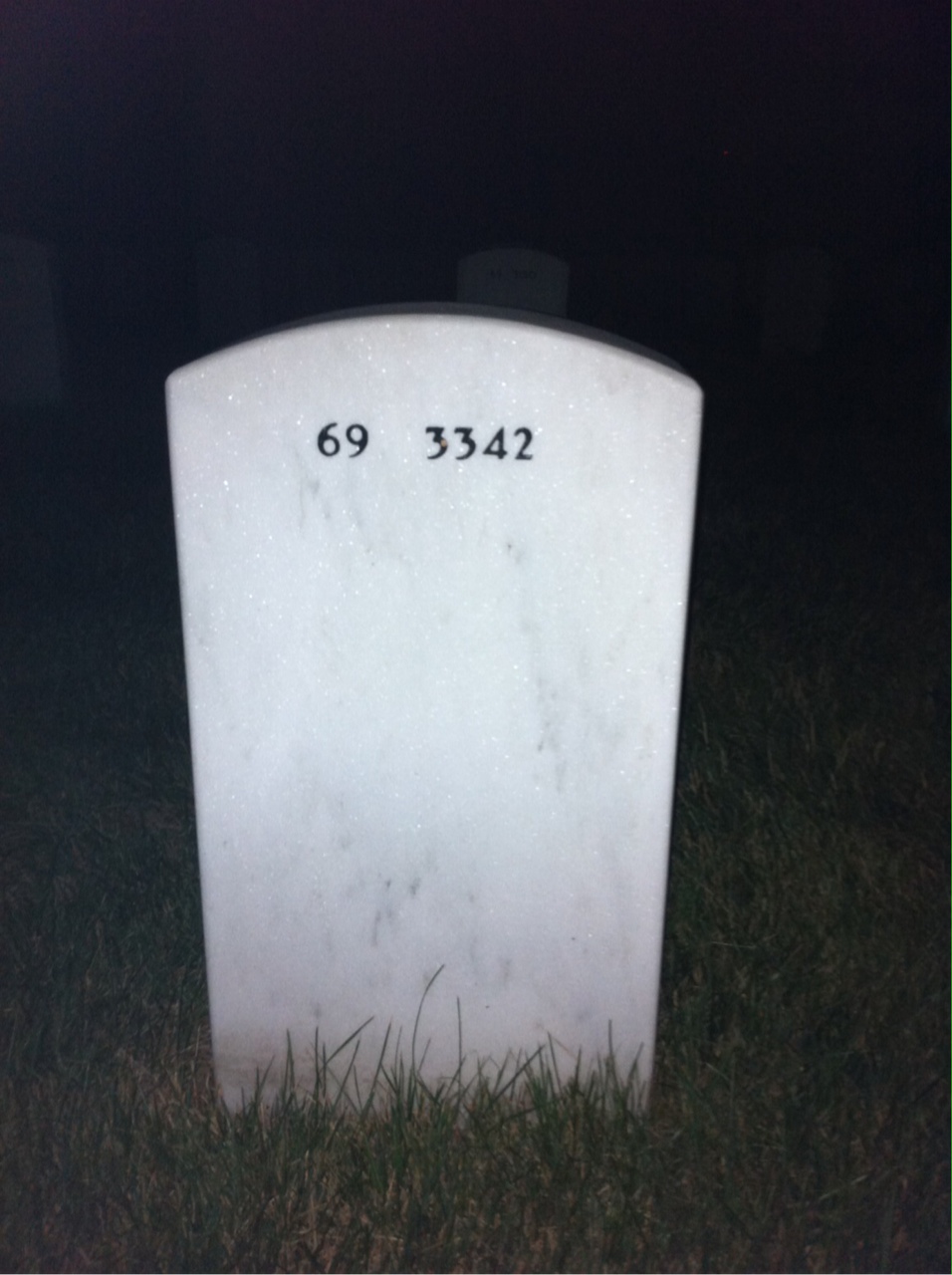 Back of headstone — Lamont Hendershot