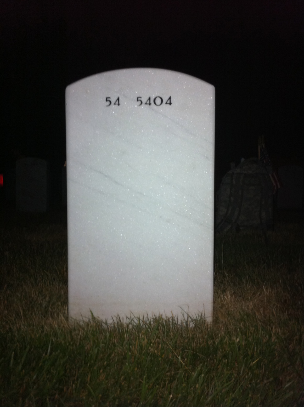 Back of headstone — Eugene Smerak