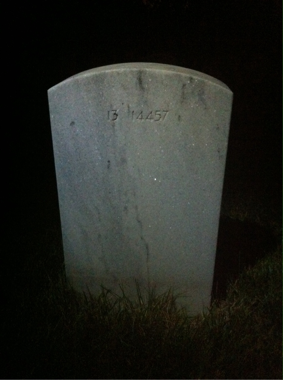 Back of headstone — Reuben Morgan