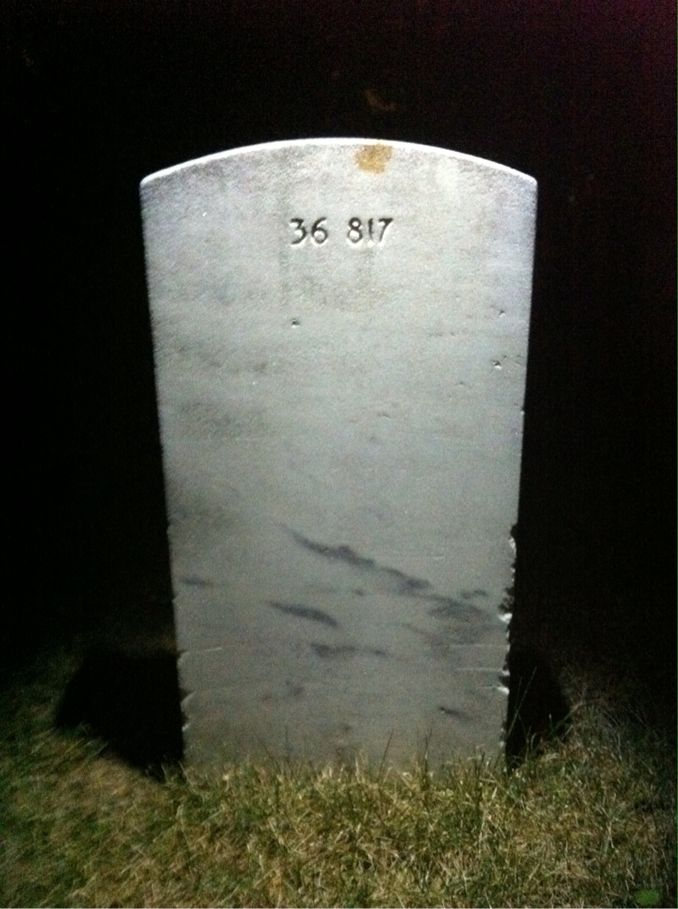Back of headstone — Hattie Middleton