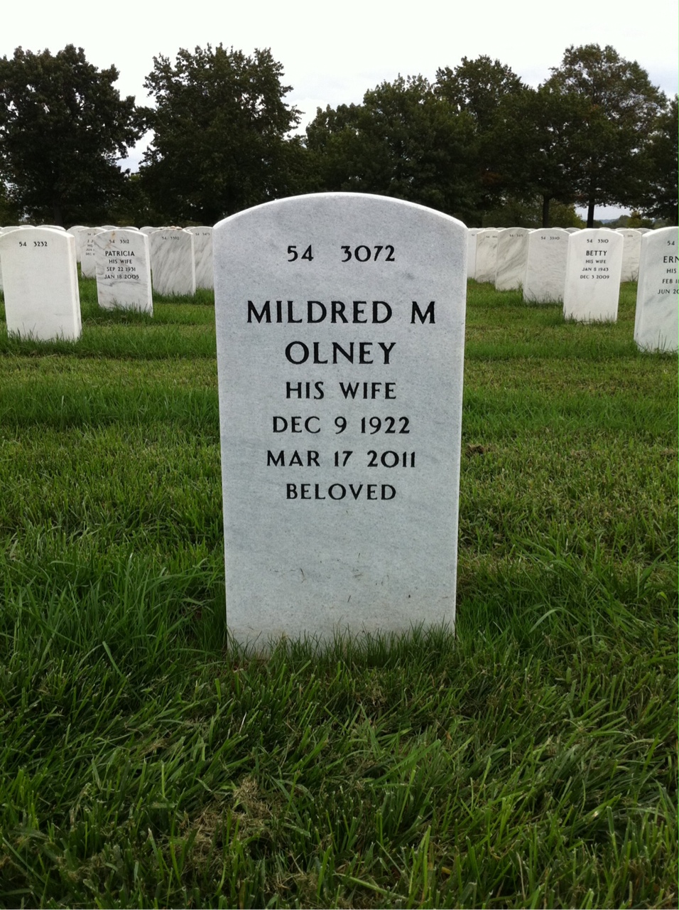 Back of headstone — Richard Wenker