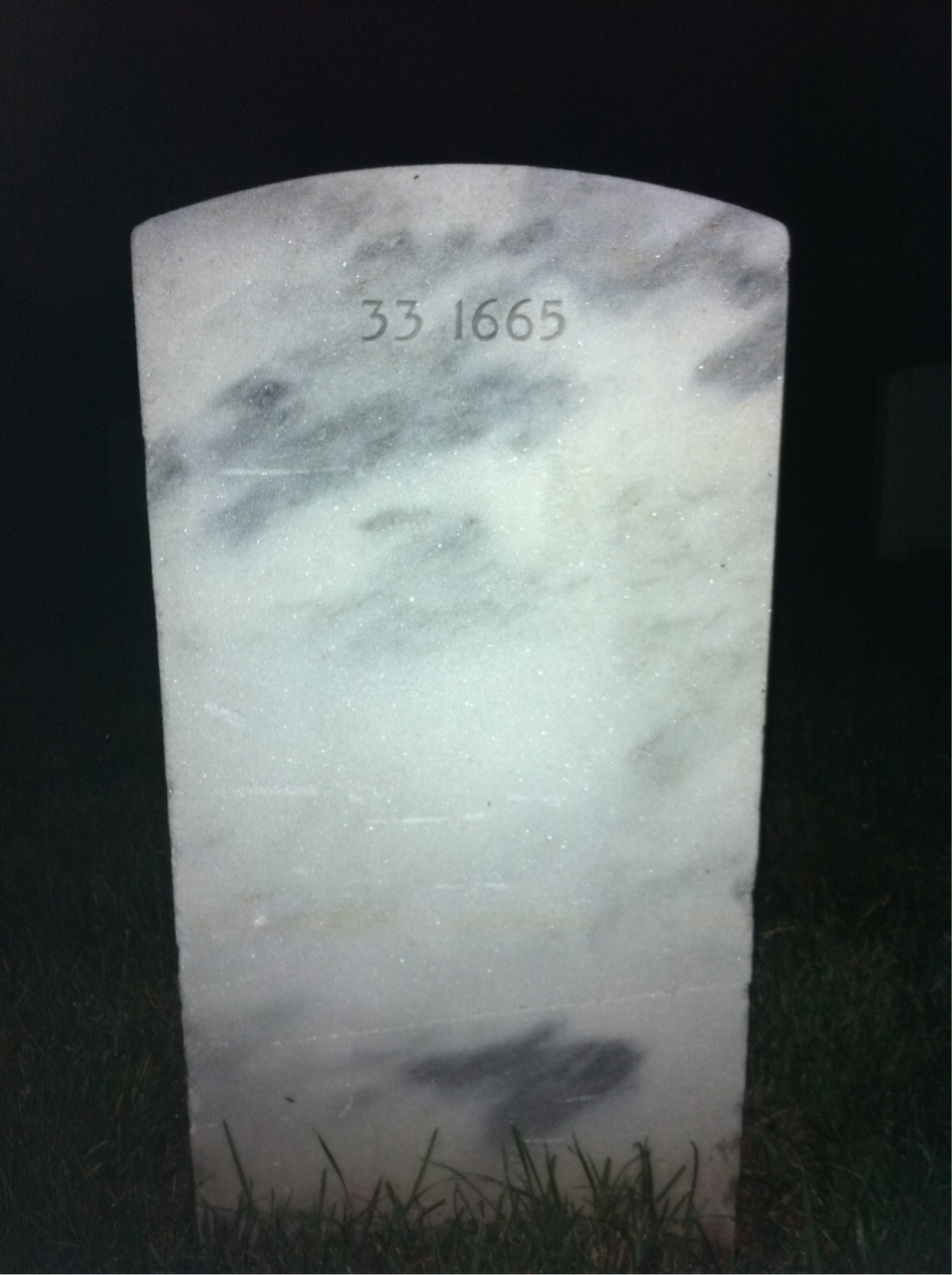 Back of headstone — Joseph Mendon