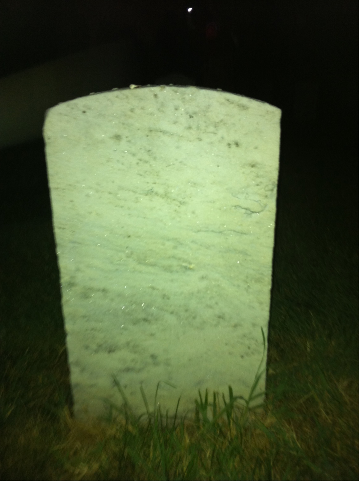 Back of headstone — Samuel Bailey