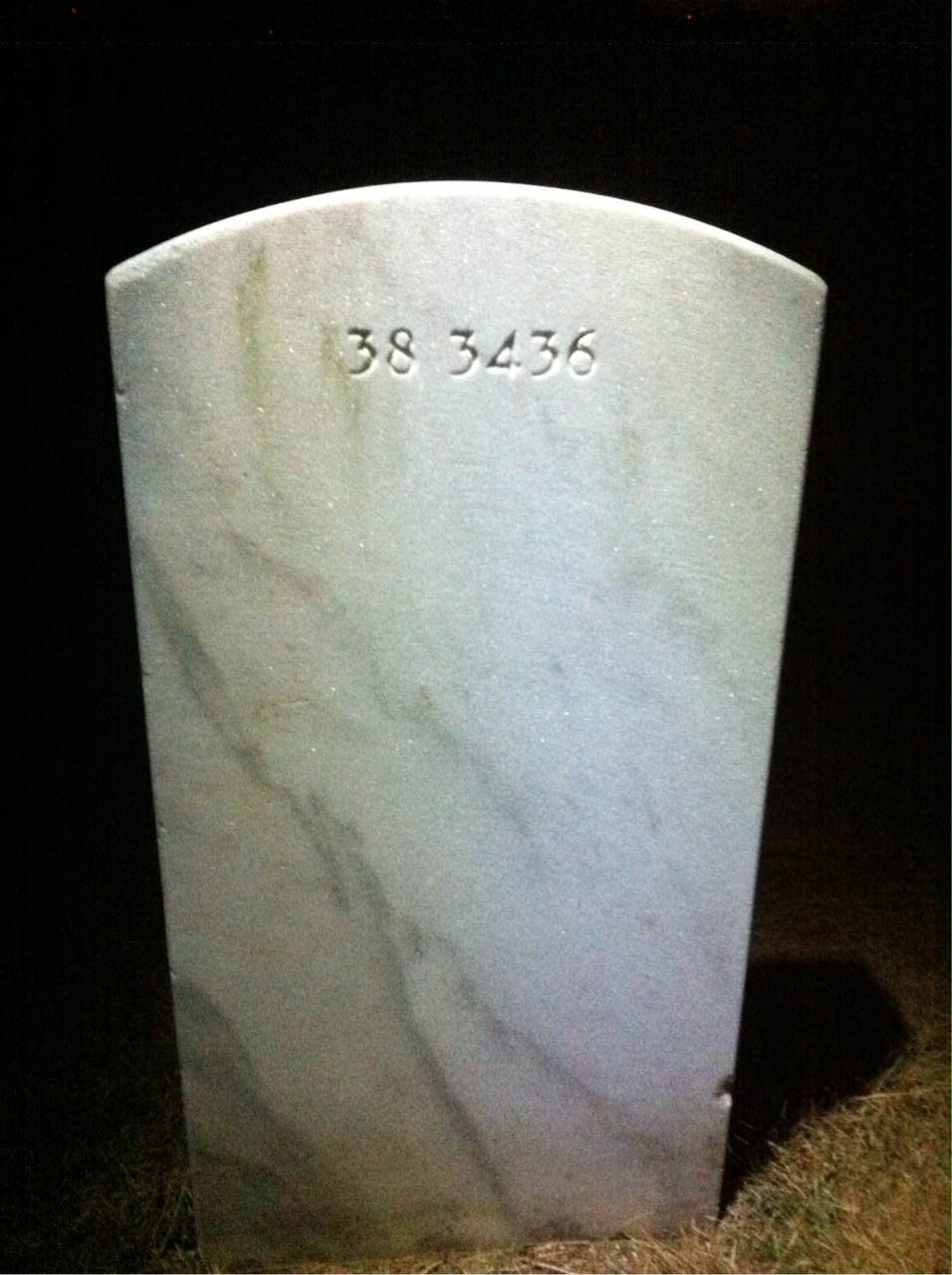 Back of headstone — Sarah Mitchell