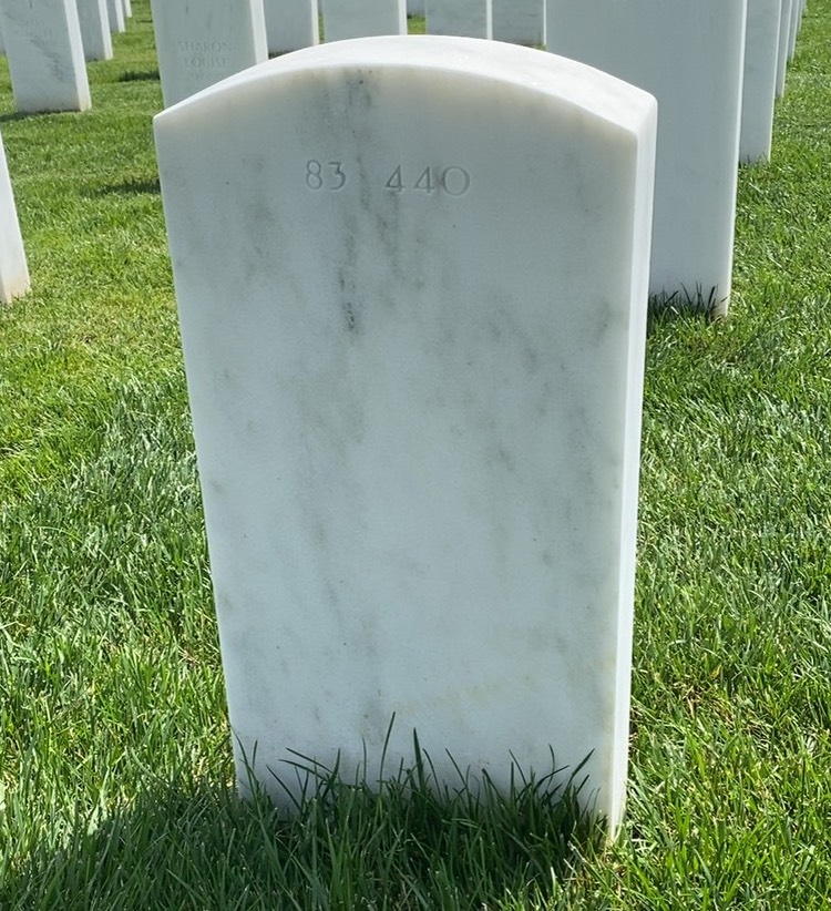 Back of headstone — Frank Jefferson Mcleod