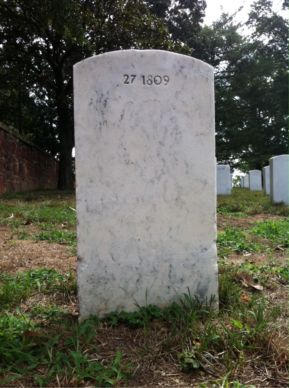 Back of headstone — Charles Bailey