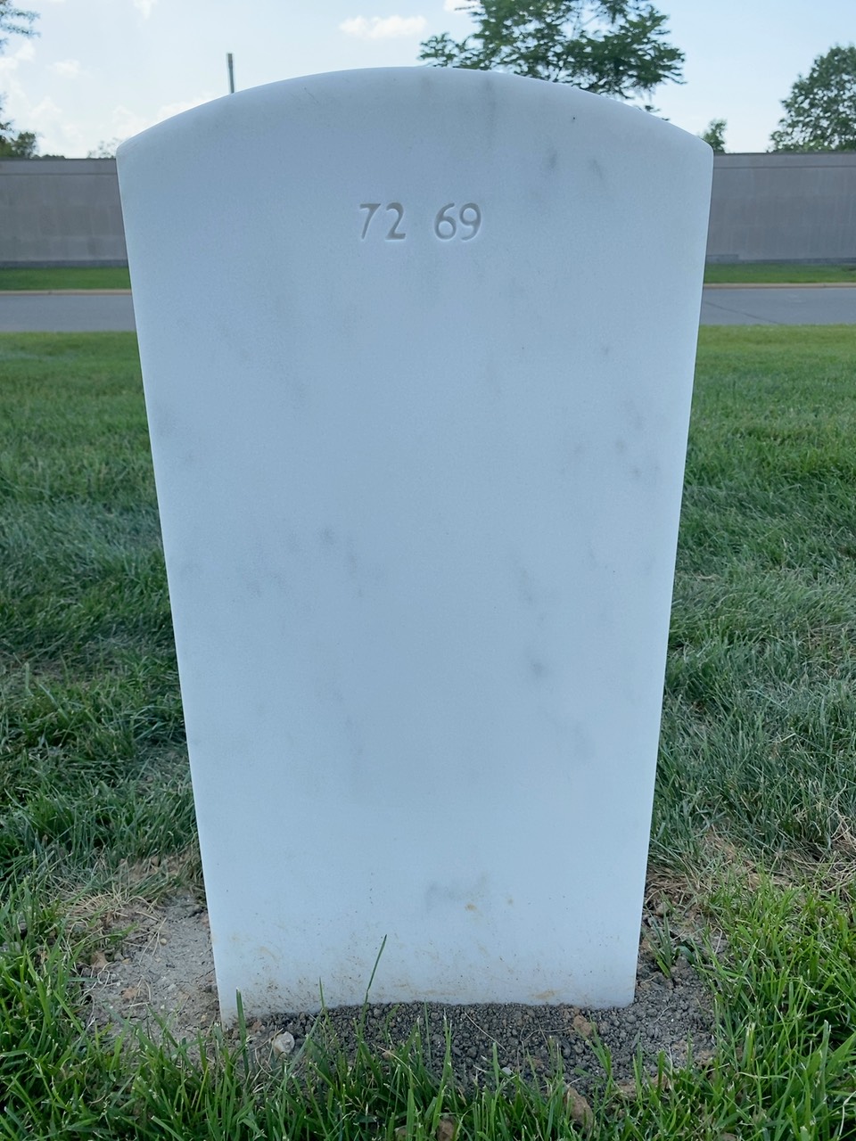 Back of headstone — Anam Mowery