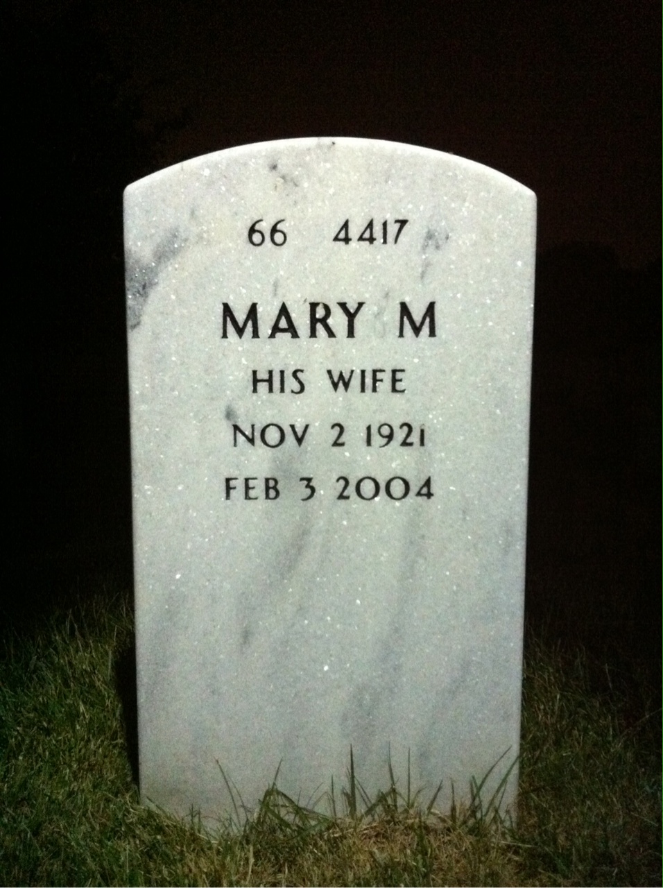 Back of headstone — Herron Maples