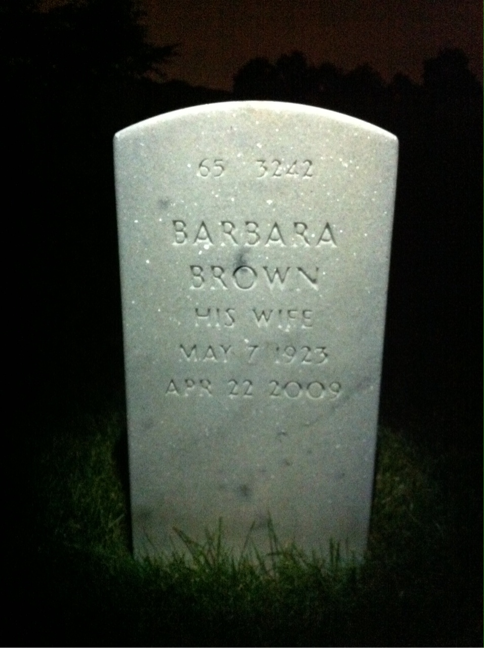 Back of headstone — Dennis Shea