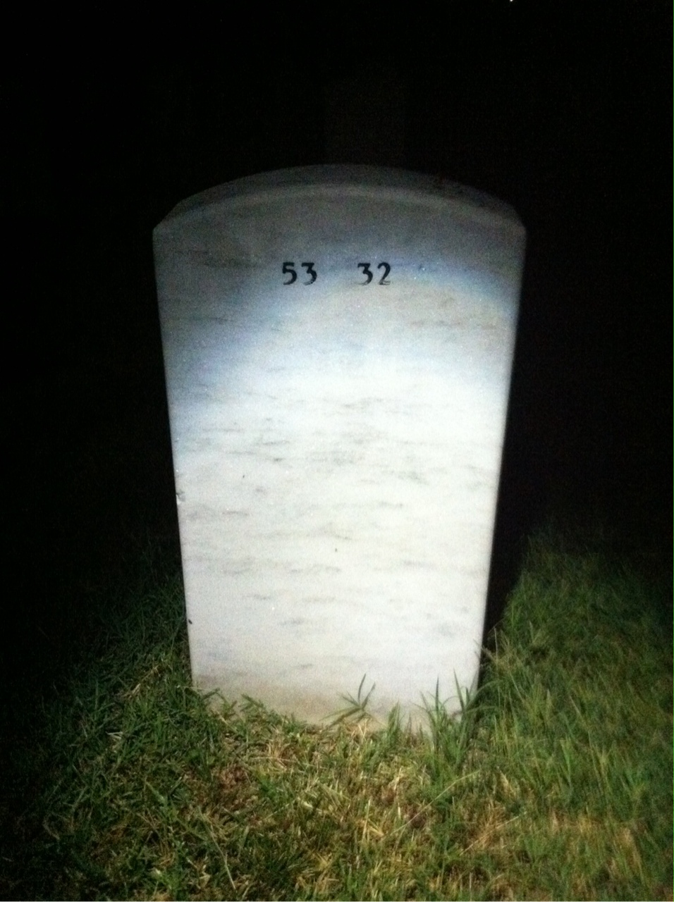 Back of headstone — Peter Holmes