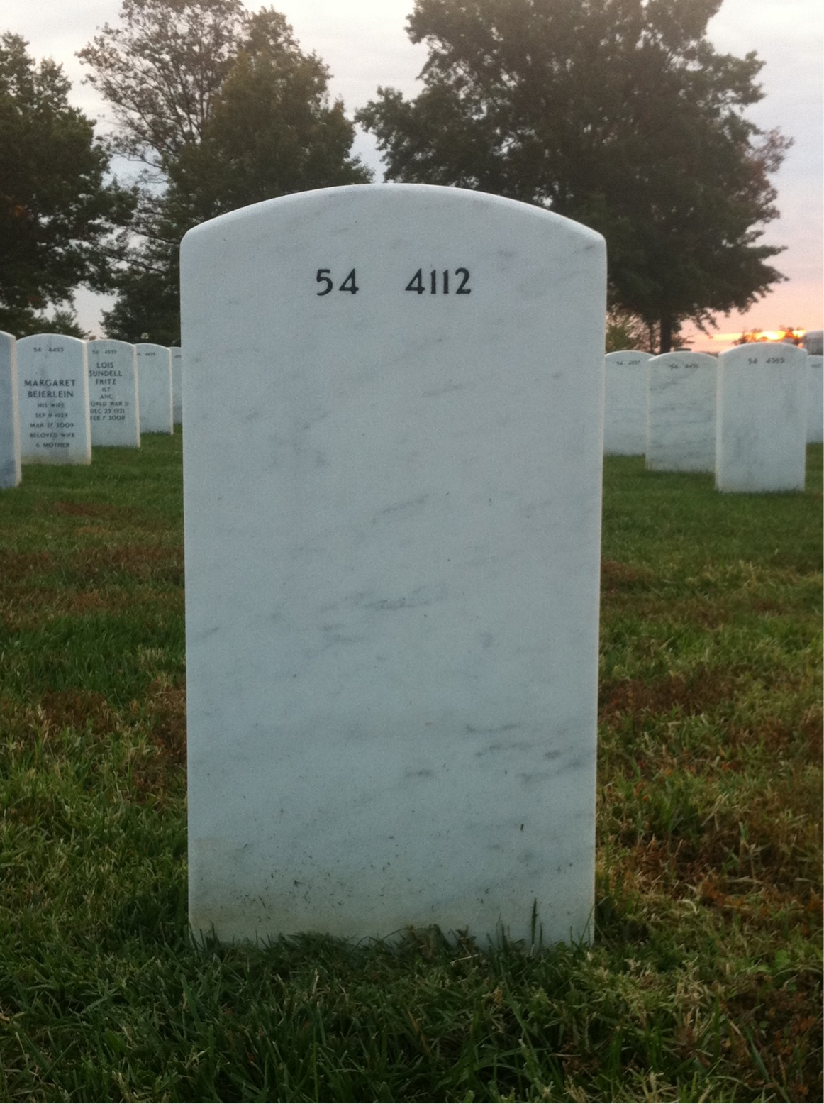 Back of headstone — Ralph Lavoie