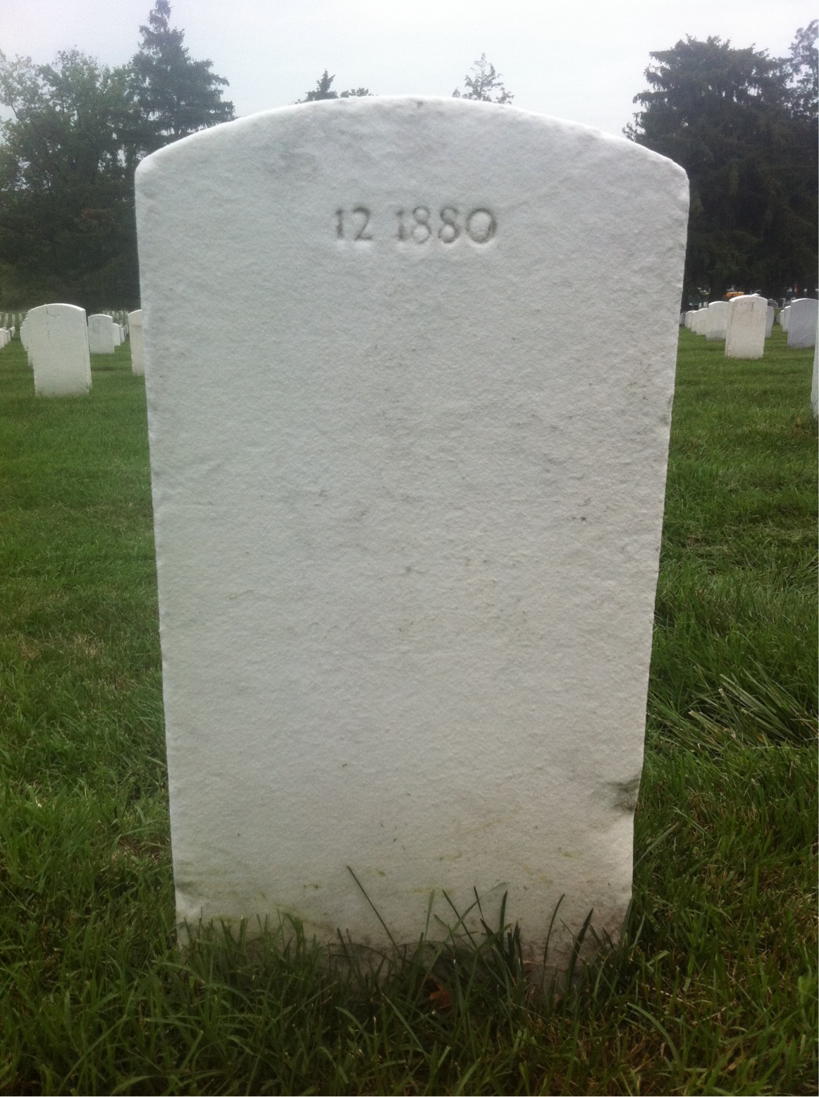 Back of headstone — William Ernest White