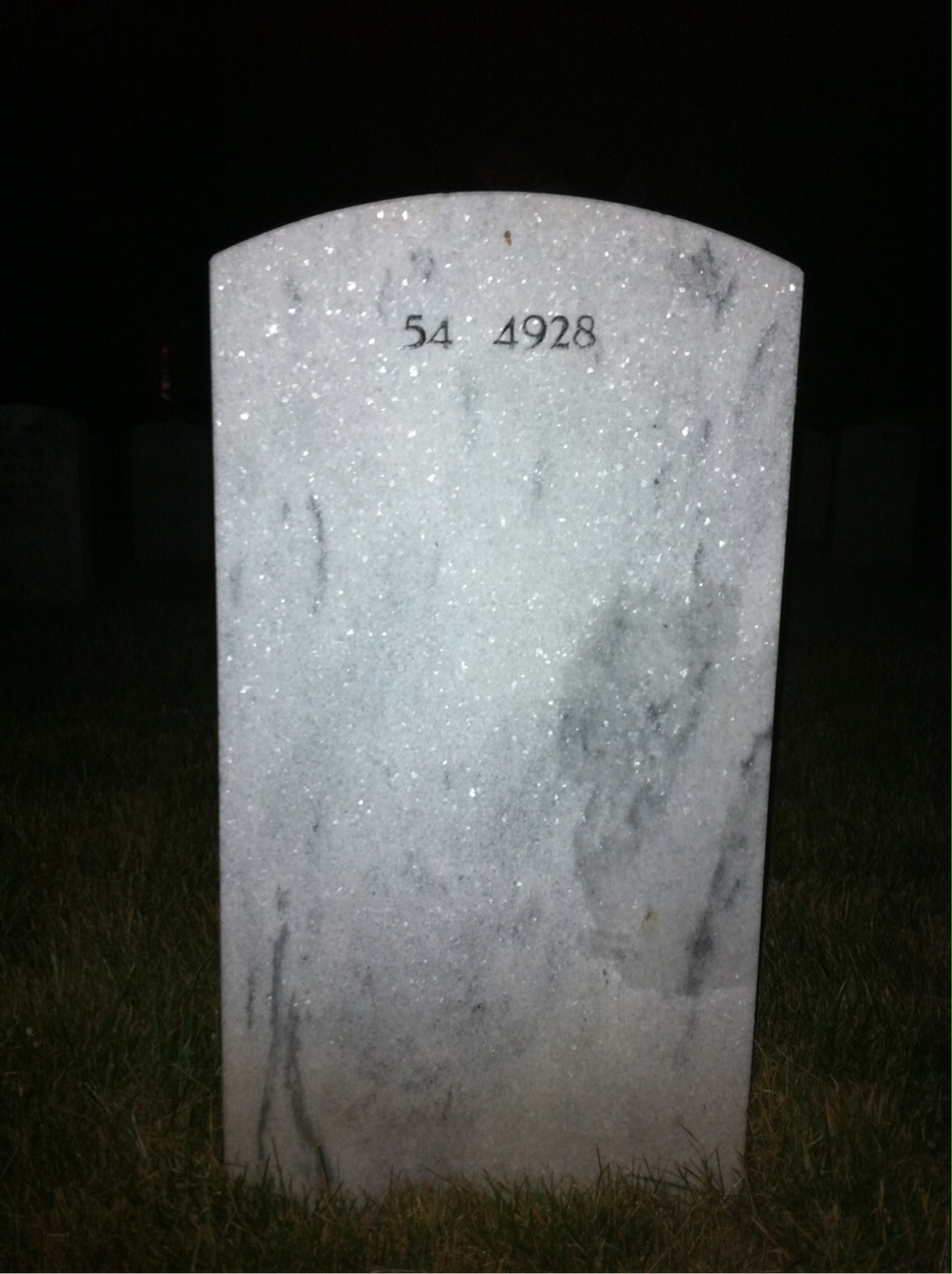 Back of headstone — Charles Brown