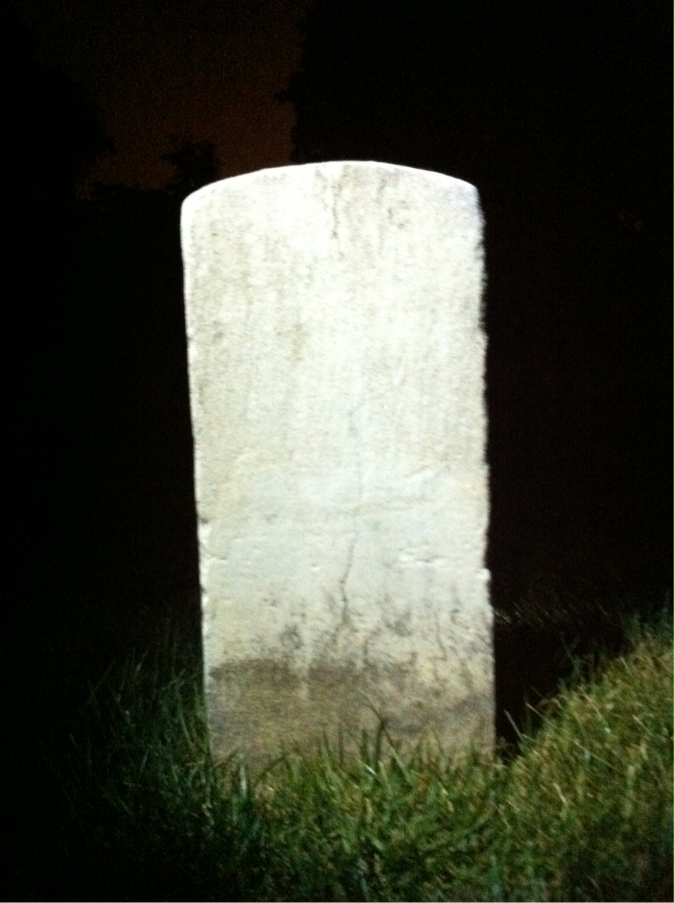 Back of headstone — Thomas Montgomery
