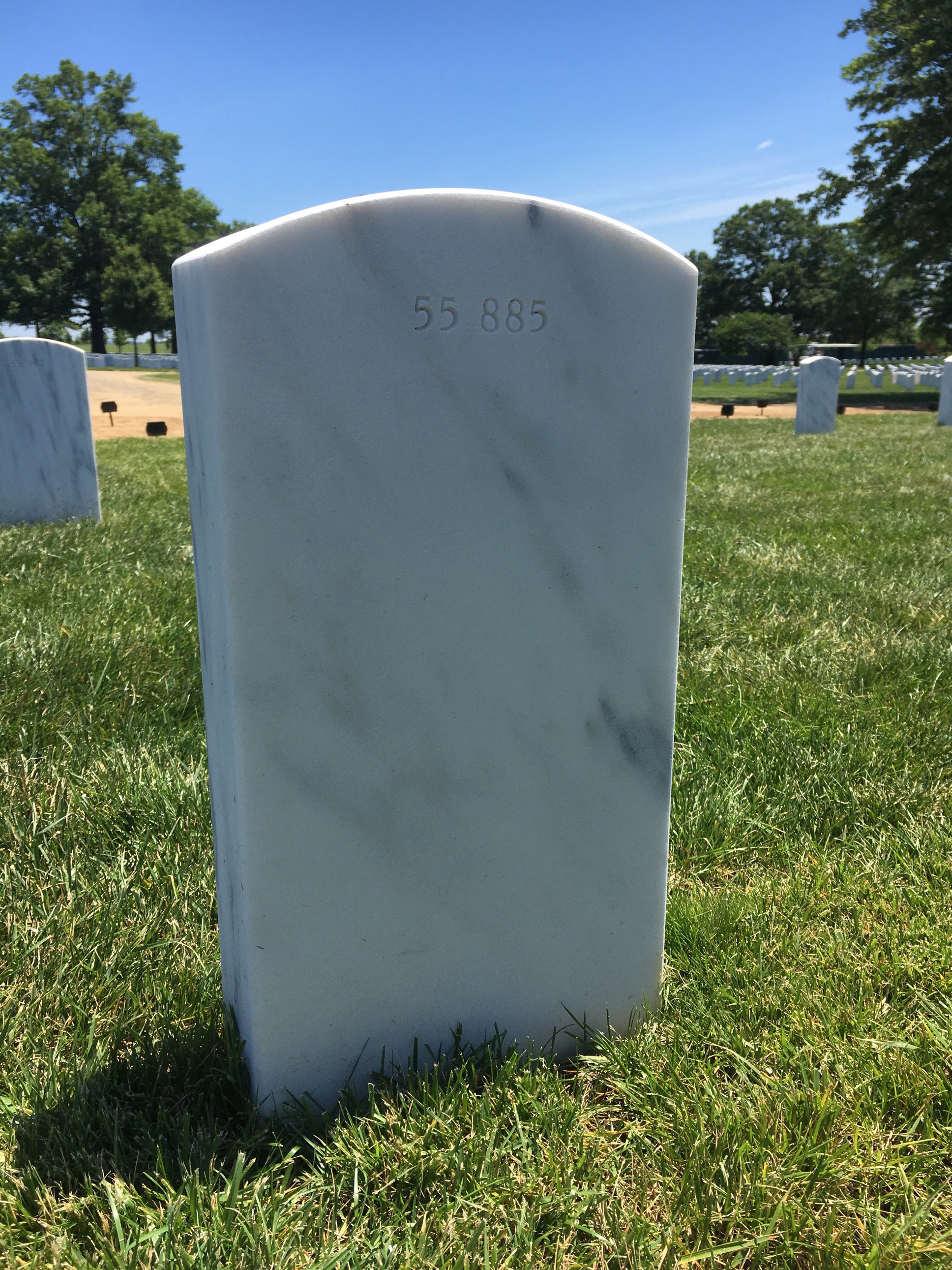 Back of headstone — Robert Baker