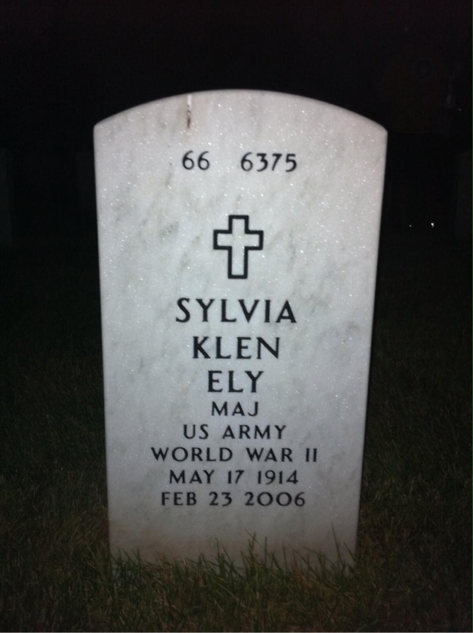 Back of headstone — John Ely