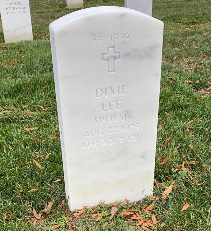Back of headstone — Kenneth Anderson