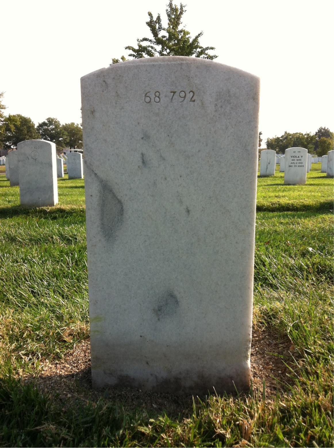 Back of headstone — Richard Wayne Sims