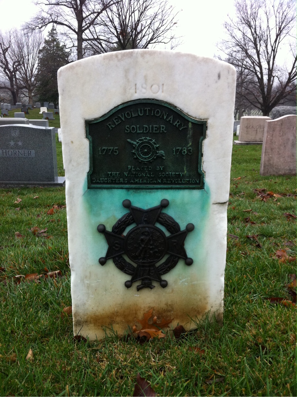 Back of headstone — Hugh Auld