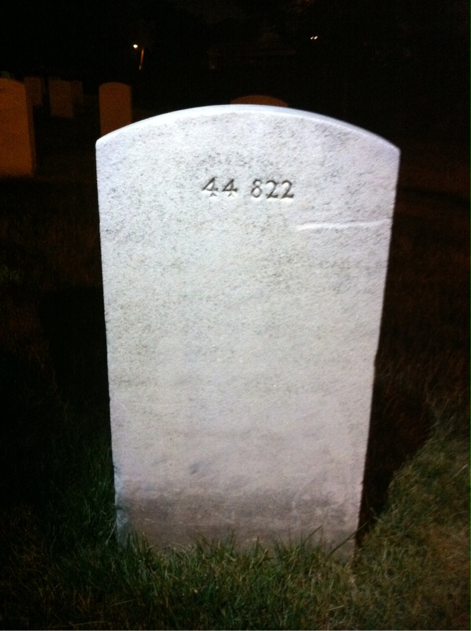 Back of headstone — Harry Mix
