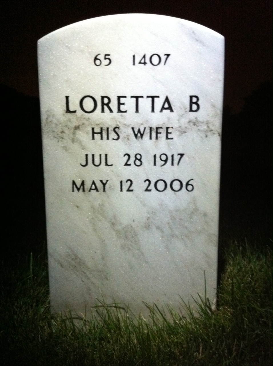 Back of headstone — Charles Maynard