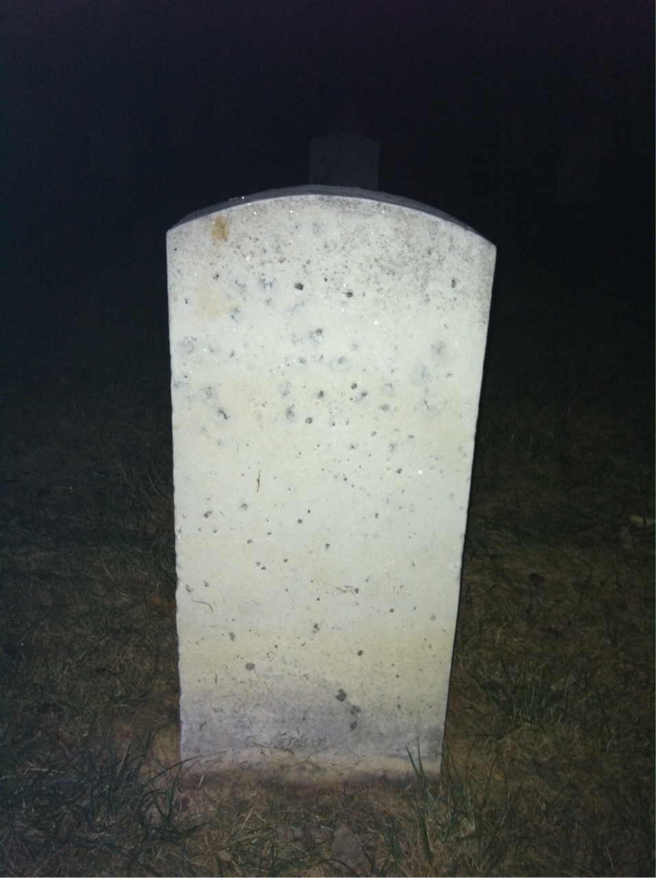Back of headstone — Jacob Moog