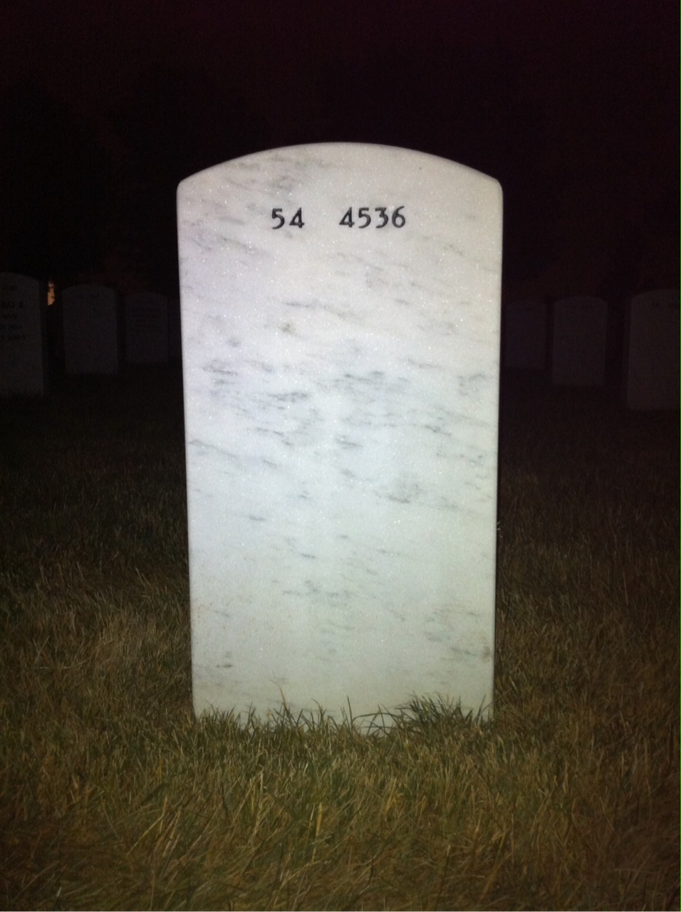 Back of headstone — William Campbell