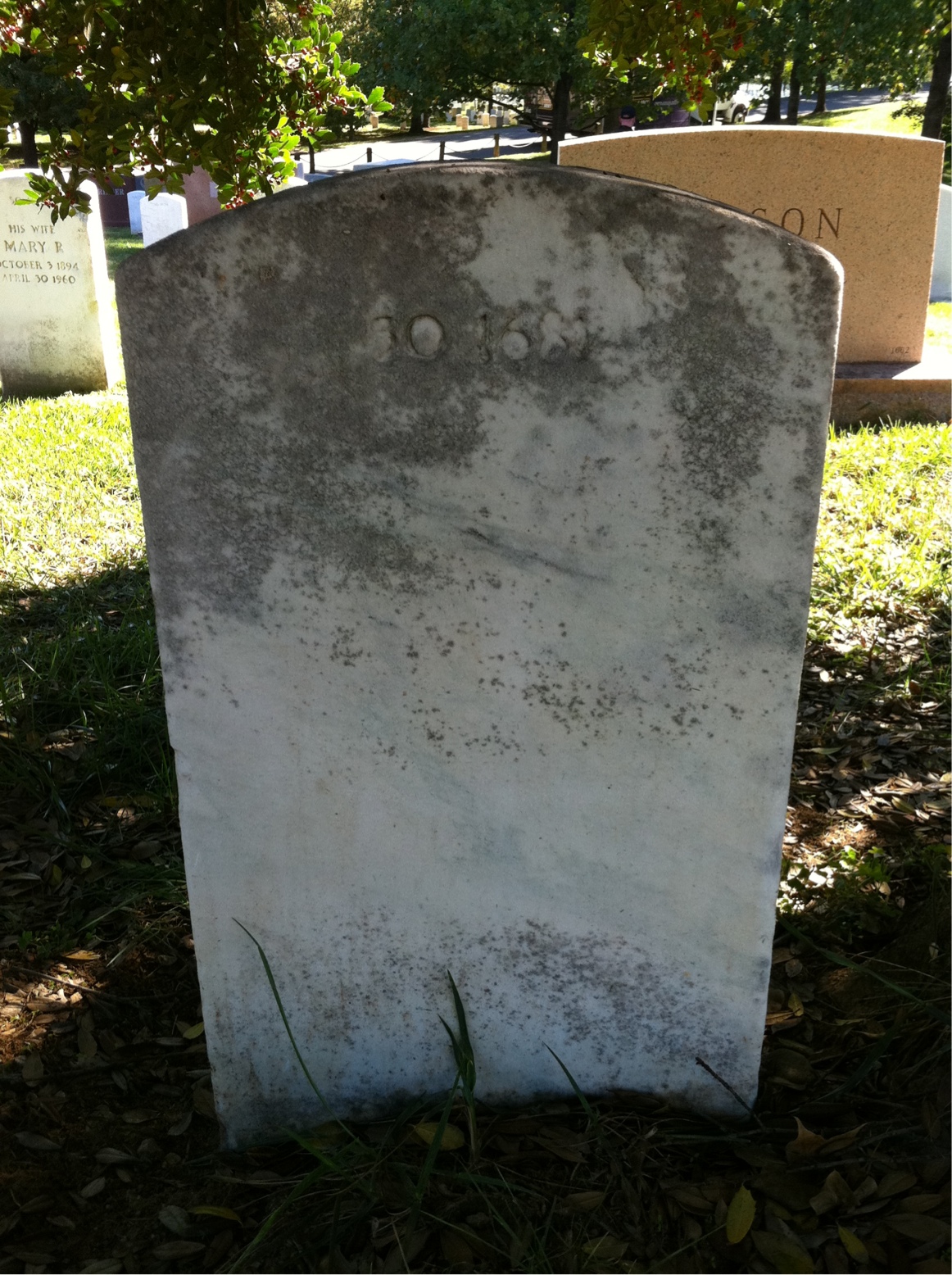 Back of headstone — Eleanor Mitchell