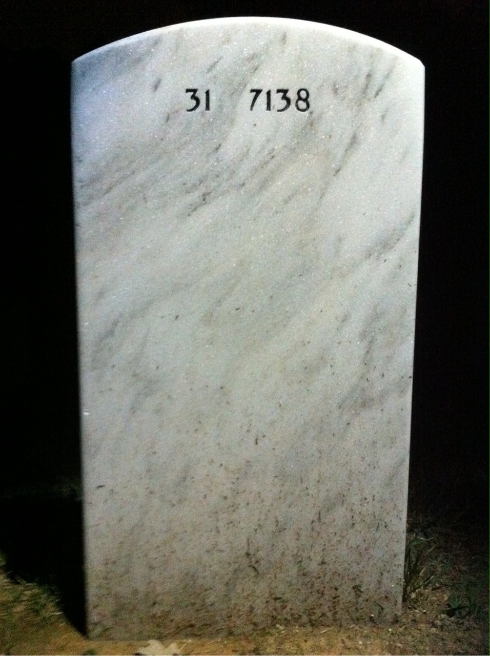 Back of headstone — Kenneth Tallman